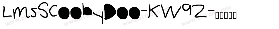 LmsScoobyDoo-KW9Z字体转换