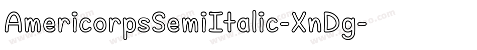 AmericorpsSemiItalic-XnDg字体转换