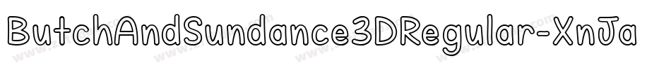 ButchAndSundance3DRegular-XnJa字体转换