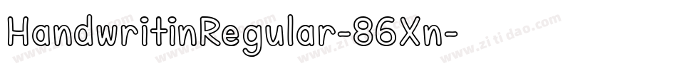 HandwritinRegular-86Xn字体转换