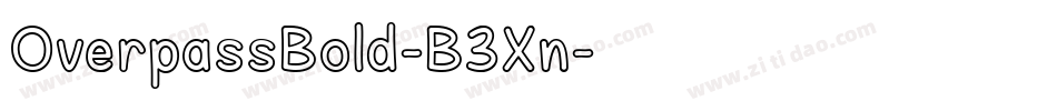 OverpassBold-B3Xn字体转换