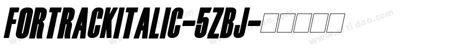 FortrackItalic-5zBj字体转换