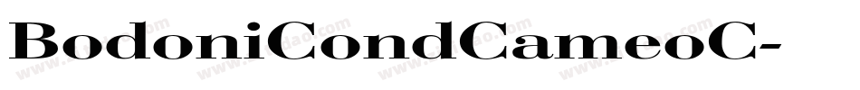BodoniCondCameoC字体转换