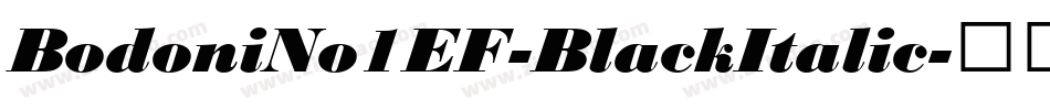 BodoniNo1EF-BlackItalic字体转换