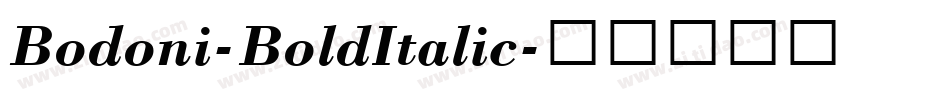 Bodoni-BoldItalic字体转换