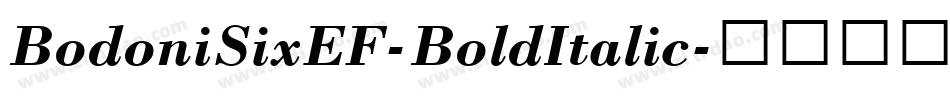 BodoniSixEF-BoldItalic字体转换