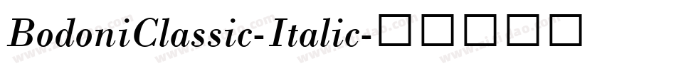 BodoniClassic-Italic字体转换