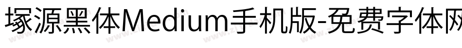 塚源黑体Medium手机版字体转换