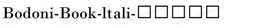 Bodoni-Book-ltali字体转换