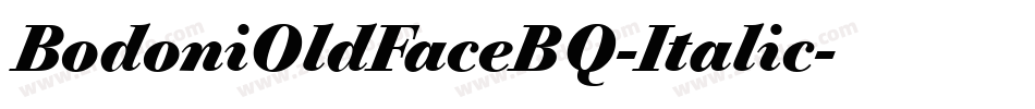 BodoniOldFaceBQ-Italic字体转换