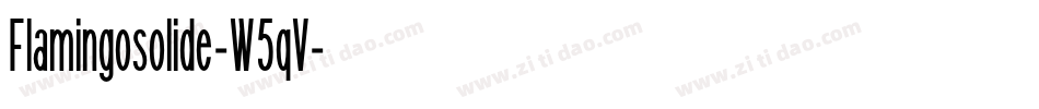 Flamingosolide-W5qV字体转换
