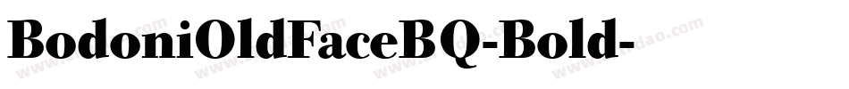 BodoniOldFaceBQ-Bold字体转换