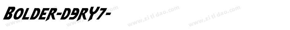 Bolder-d9rY7字体转换