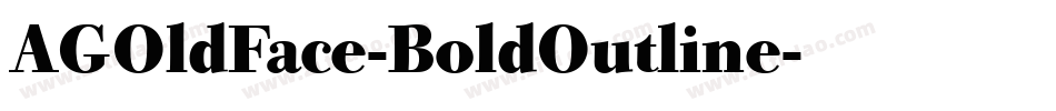 AGOldFace-BoldOutline字体转换