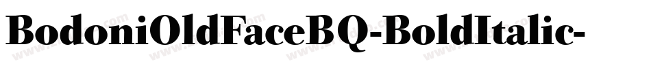BodoniOldFaceBQ-BoldItalic字体转换