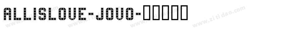 Allislove-j0V0字体转换