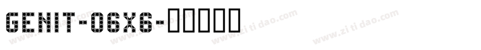 Genit-O6x6字体转换