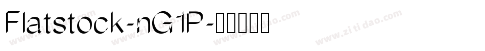 Flatstock-nG1P字体转换