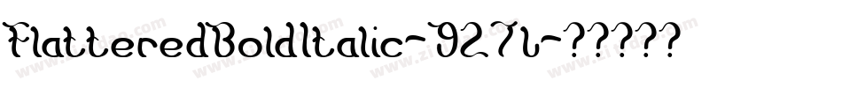 FlatteredBoldItalic-927L字体转换