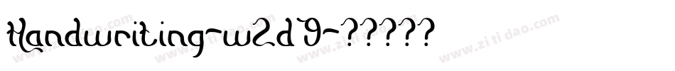 Handwriting-w2d9字体转换