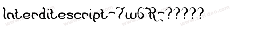 Interditescript-7w6R字体转换