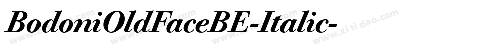 BodoniOldFaceBE-Italic字体转换