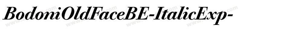 BodoniOldFaceBE-ItalicExp字体转换