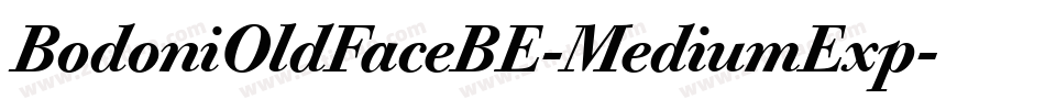 BodoniOldFaceBE-MediumExp字体转换