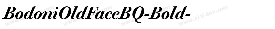 BodoniOldFaceBQ-Bold字体转换