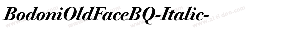BodoniOldFaceBQ-Italic字体转换
