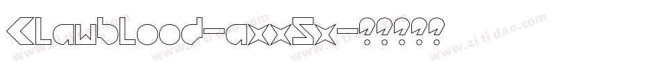 Clawblood-axx5x字体转换