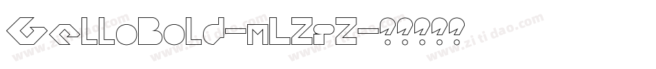 GelloBold-mL2r2字体转换