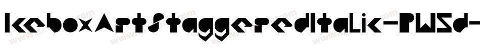 IceboxArtStaggeredItalic-PW5d字体转换
