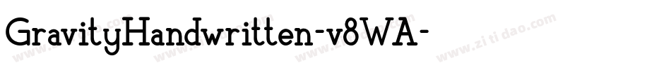 GravityHandwritten-v8WA字体转换
