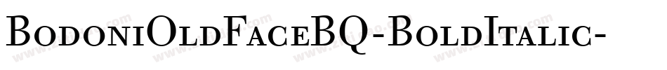 BodoniOldFaceBQ-BoldItalic字体转换