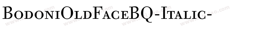 BodoniOldFaceBQ-Italic字体转换