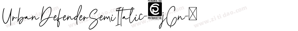 UrbanDefenderSemiItalic-9jGn字体转换
