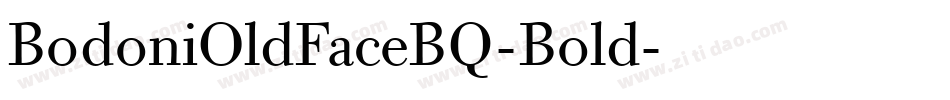 BodoniOldFaceBQ-Bold字体转换