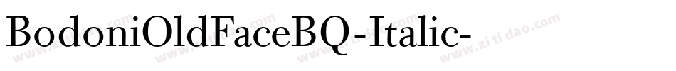 BodoniOldFaceBQ-Italic字体转换