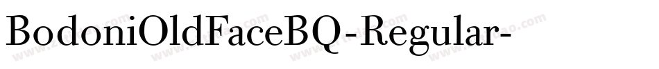 BodoniOldFaceBQ-Regular字体转换