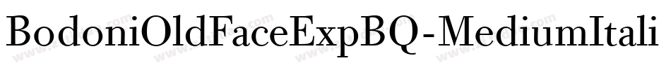 BodoniOldFaceExpBQ-MediumItalicOsF字体转换