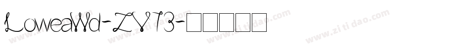 LoweaWd-ZV73字体转换