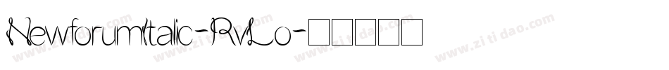 NewforumItalic-RvLo字体转换