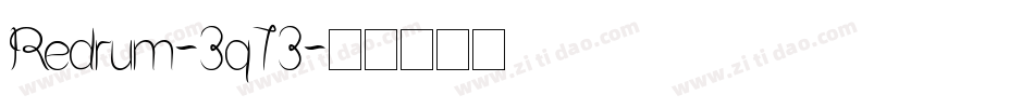 Redrum-3q73字体转换