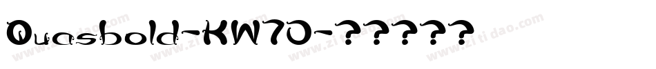 Quasbold-KW7D字体转换