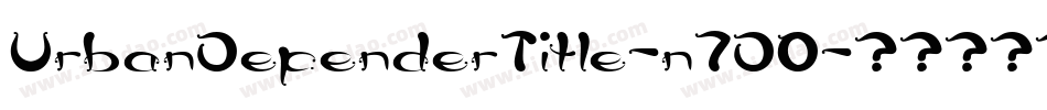 UrbanDefenderTitle-n7D0字体转换