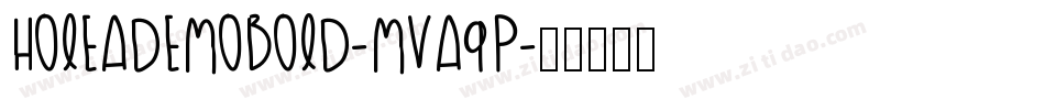 HoleaDemoBold-MVA9p字体转换