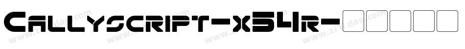 Callyscript-x54r字体转换