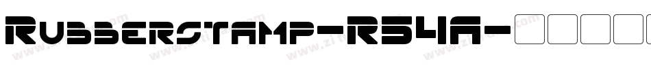 Rubberstamp-R54A字体转换