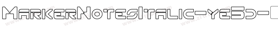 MarkerNotesItalic-ye5d字体转换